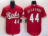 Youth Cincinnati Reds #44 Elly De La Cruz Number Red Cool Base Stitched Baseball Jersey,baseball caps,new era cap wholesale,wholesale hats